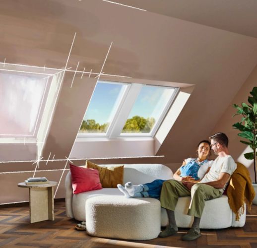 Okna VELUX z widokiem na niebo